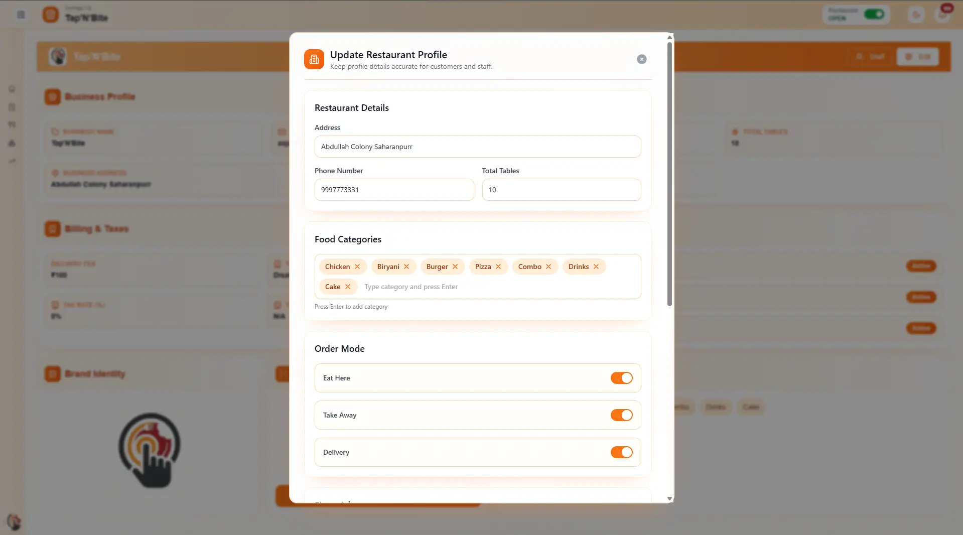 Flexible Order Types